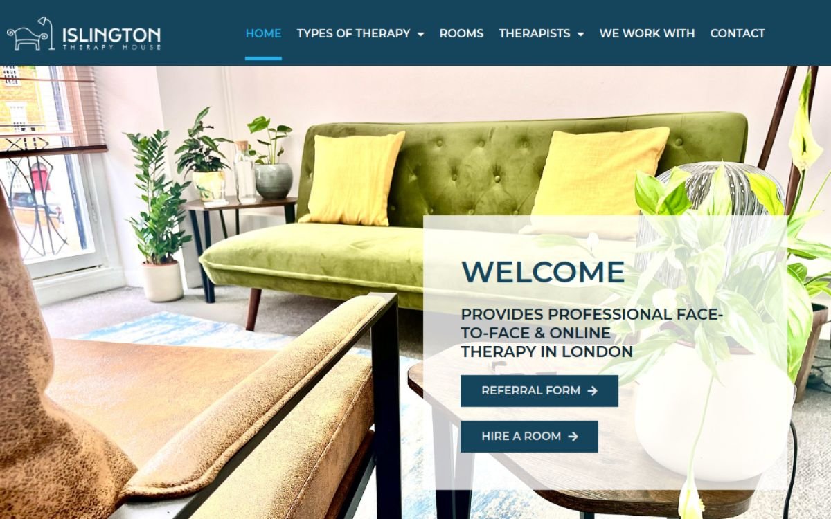 Islington Therapy House website homepage